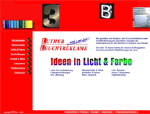 Tablet Screenshot of leuchtreklame-luther.de